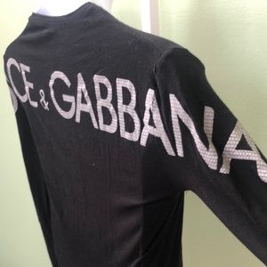 Dolce & Gabbana Black Long Sleeve Shirt Sz M